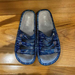 NEW Alegria three strap slide mule, Oxidized silver adornment, Size 39 (8)